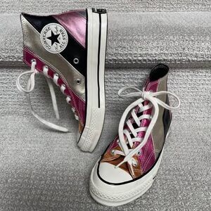 Like New! Converse Women’s Chuck 70 High Metallic Disco Vibe Sneakers Size 7